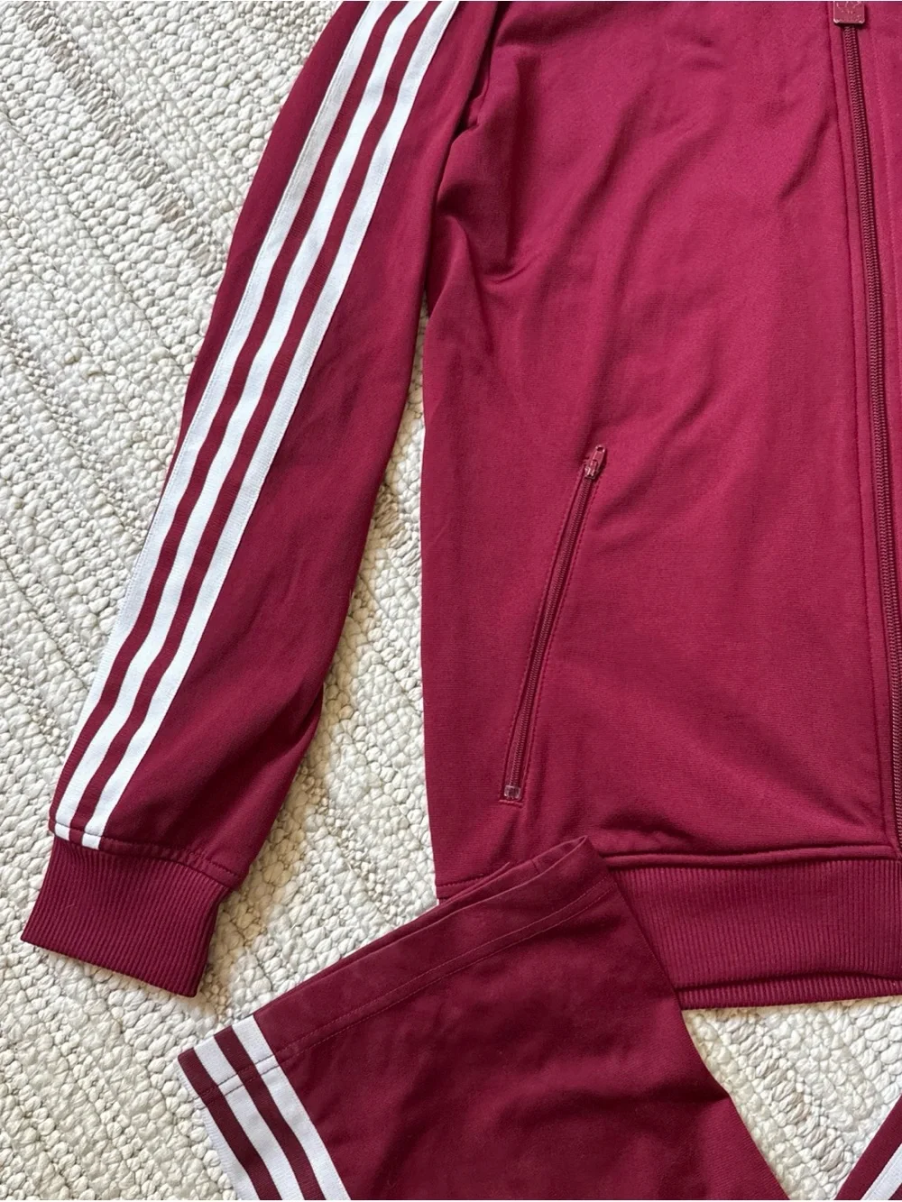 Adidas Originals Maroon Adicolor Classics Firebird Loose Track Suit XL Blue Tag